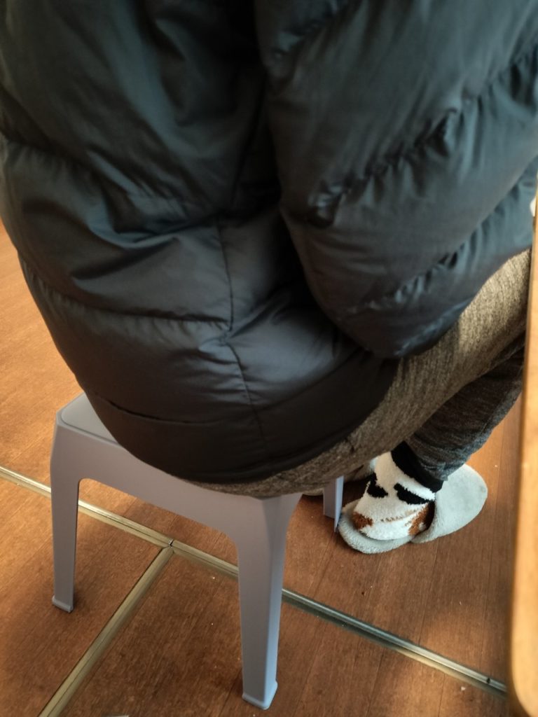 久々のハウス訪問、スツール交換💺